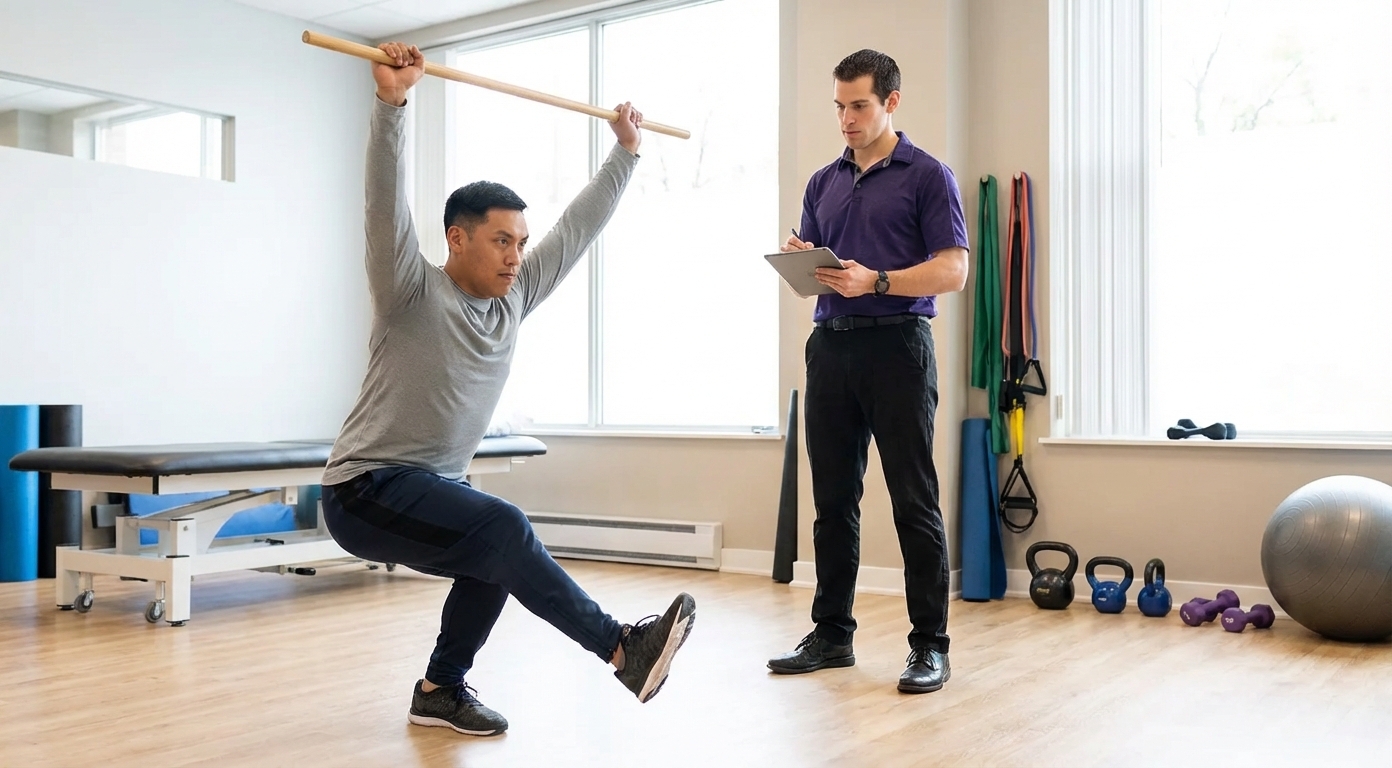 Patient receiving specialized treatment at a performance physical therapy clinic in Forest